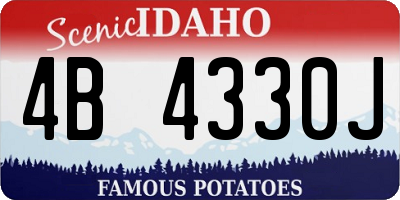 ID license plate 4B4330J