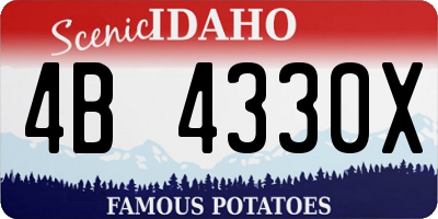 ID license plate 4B4330X