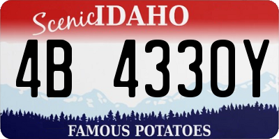 ID license plate 4B4330Y