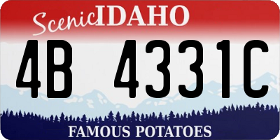 ID license plate 4B4331C