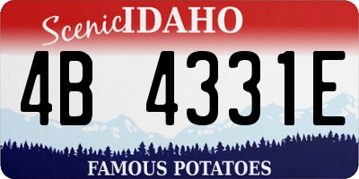 ID license plate 4B4331E