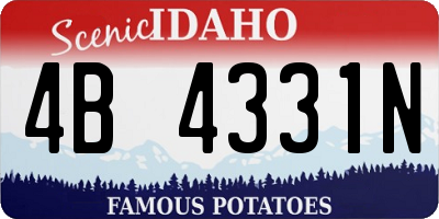 ID license plate 4B4331N