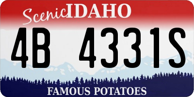 ID license plate 4B4331S
