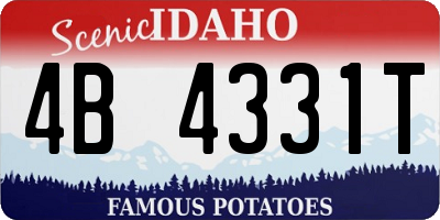 ID license plate 4B4331T