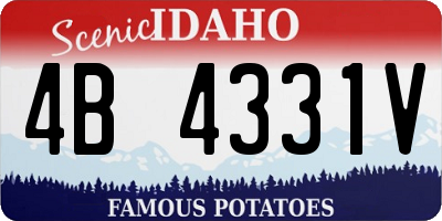 ID license plate 4B4331V