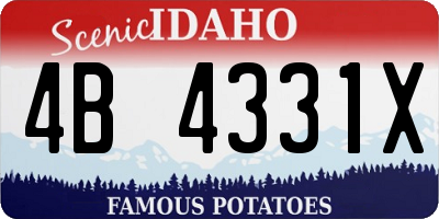ID license plate 4B4331X