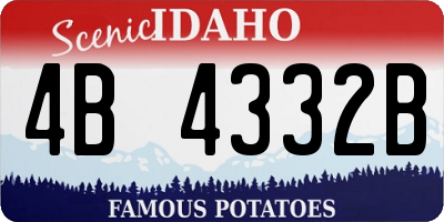 ID license plate 4B4332B