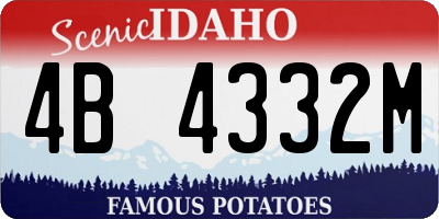 ID license plate 4B4332M
