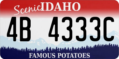ID license plate 4B4333C