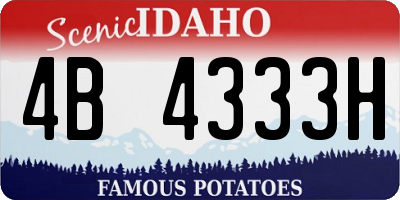 ID license plate 4B4333H