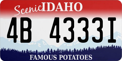 ID license plate 4B4333I