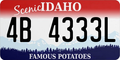 ID license plate 4B4333L