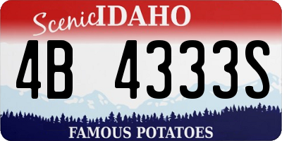ID license plate 4B4333S