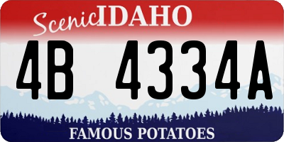 ID license plate 4B4334A
