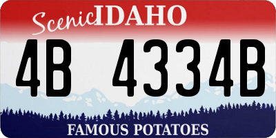 ID license plate 4B4334B