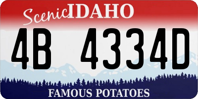 ID license plate 4B4334D
