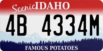 ID license plate 4B4334M
