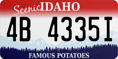 ID license plate 4B4335I