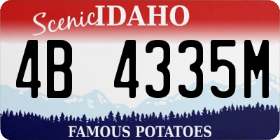 ID license plate 4B4335M