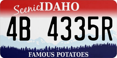 ID license plate 4B4335R