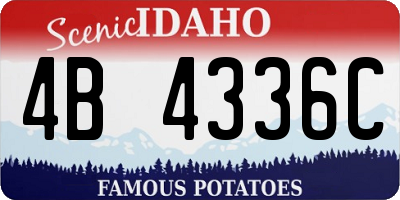 ID license plate 4B4336C