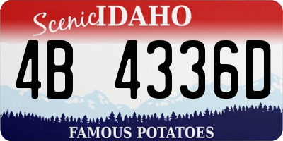 ID license plate 4B4336D