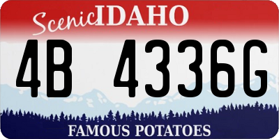 ID license plate 4B4336G