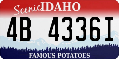ID license plate 4B4336I