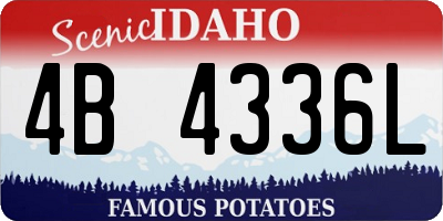 ID license plate 4B4336L