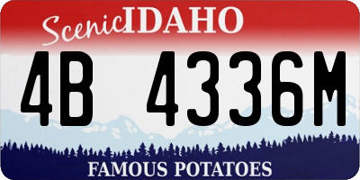 ID license plate 4B4336M