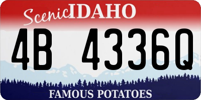 ID license plate 4B4336Q