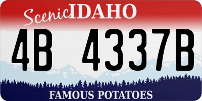 ID license plate 4B4337B