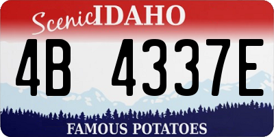 ID license plate 4B4337E