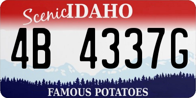 ID license plate 4B4337G