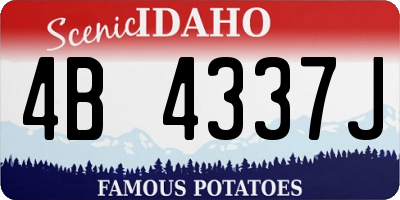 ID license plate 4B4337J