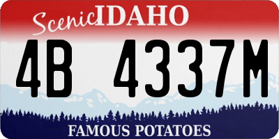 ID license plate 4B4337M