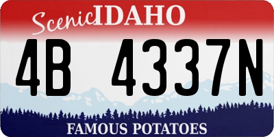 ID license plate 4B4337N