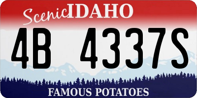 ID license plate 4B4337S