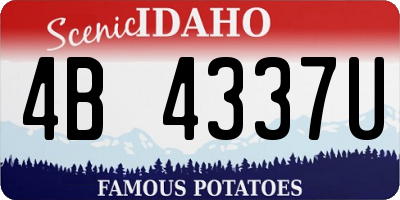 ID license plate 4B4337U