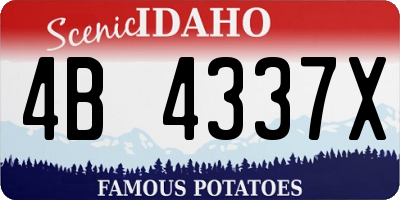 ID license plate 4B4337X