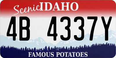 ID license plate 4B4337Y