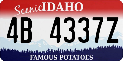 ID license plate 4B4337Z