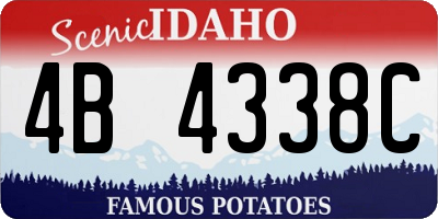 ID license plate 4B4338C