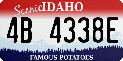 ID license plate 4B4338E