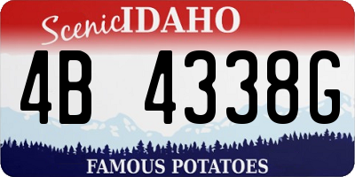 ID license plate 4B4338G