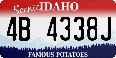 ID license plate 4B4338J