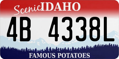 ID license plate 4B4338L