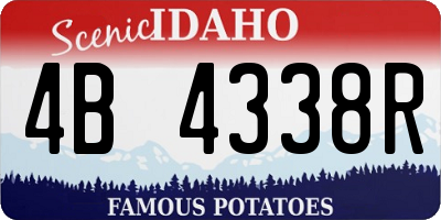 ID license plate 4B4338R