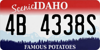 ID license plate 4B4338S