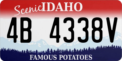 ID license plate 4B4338V